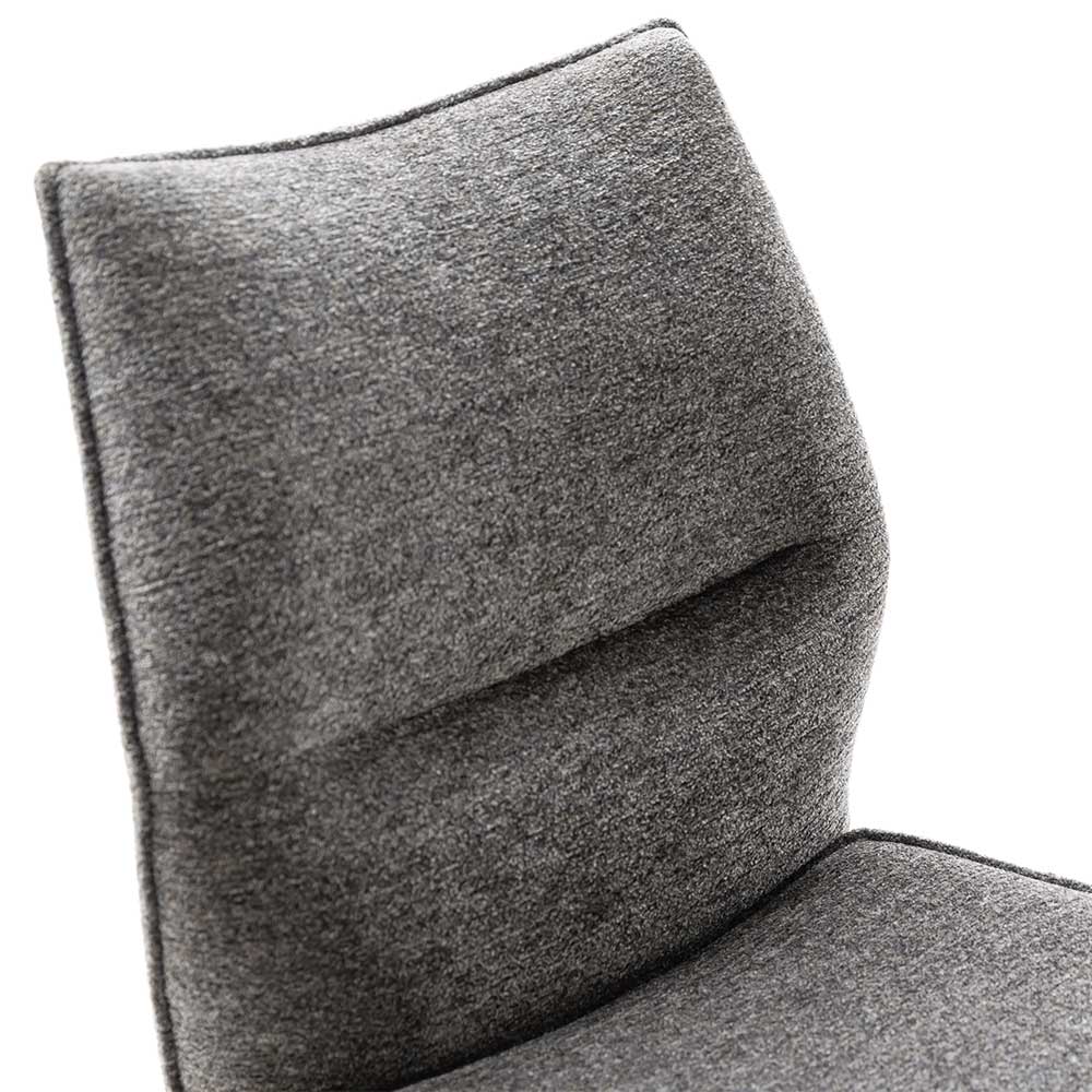 Drehbare Esszimmerstühle in Anthrazit - Binocra (2er Set)