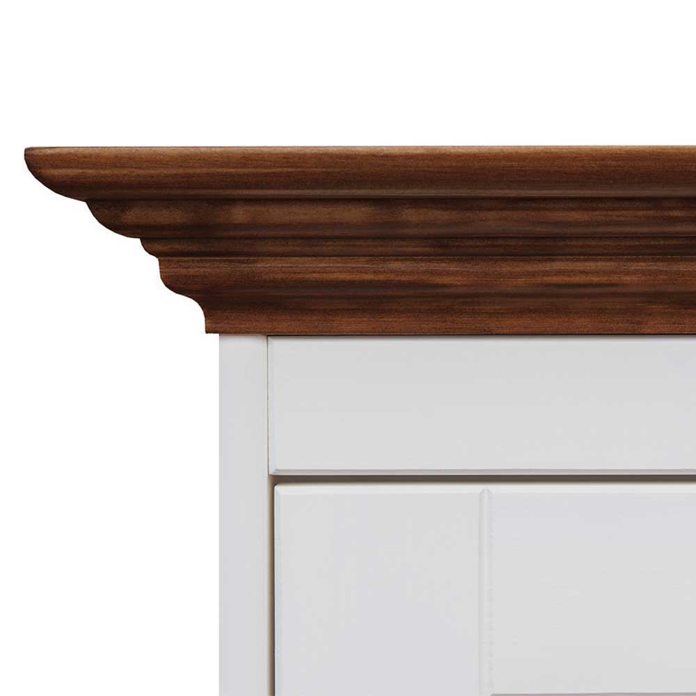 Landhausanrichte in Weiß und Nussbaum - Manipur