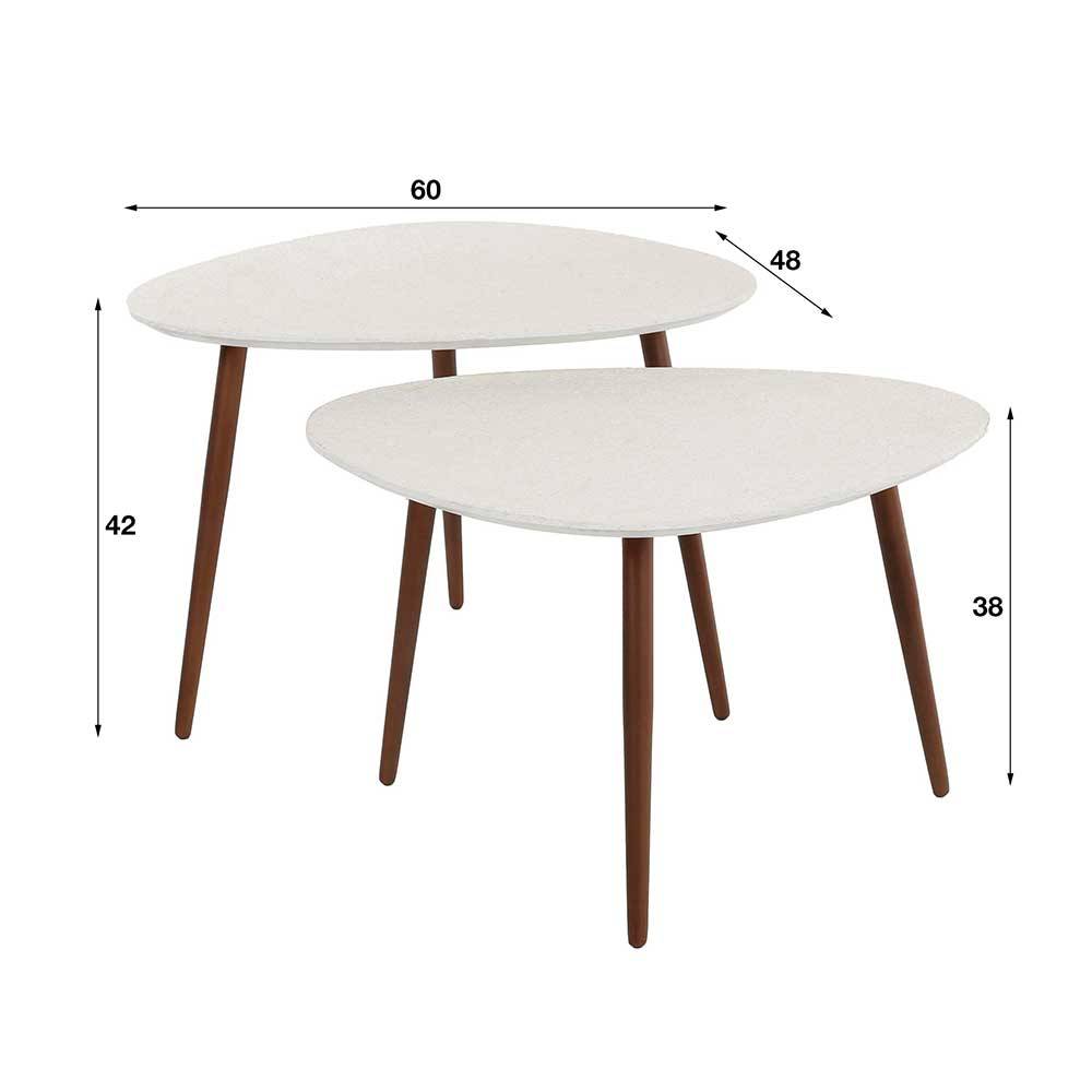 Wohnzimmer Tisch Duo in Wankelform - Percos (zweiteilig)