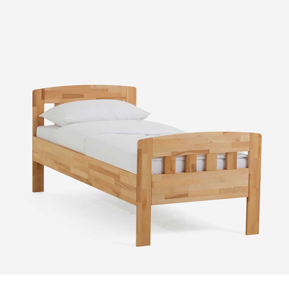 Kernbuche-Einzelbett Norja auch in Übergrößen (zweiteilig)