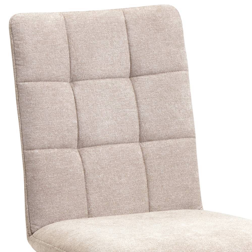 Flockstoff-Stühle in Beige - Drojan (2er Set)
