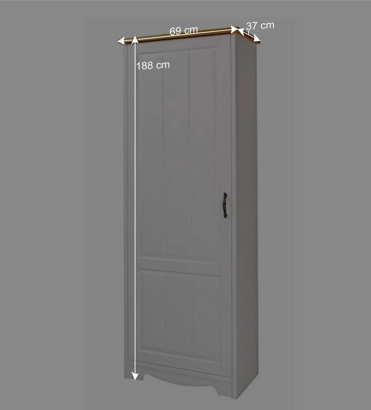 1-türiger Garderobenschrank mit Stange - Ribeiro