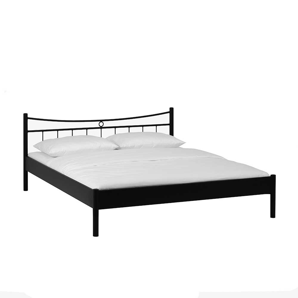 Metall Bett Halfa in Schwarz