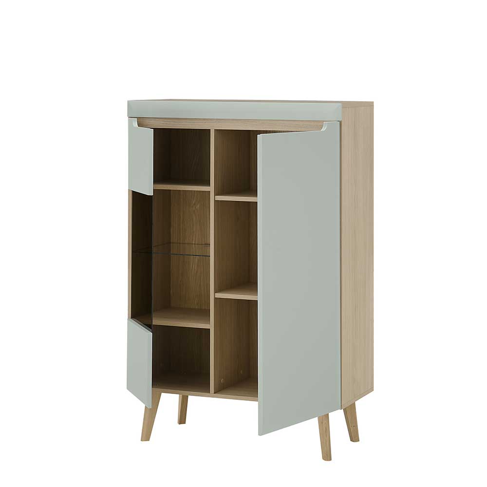Wohnzimmer Anbauwand im Skandi Design - Armina (vierteilig)