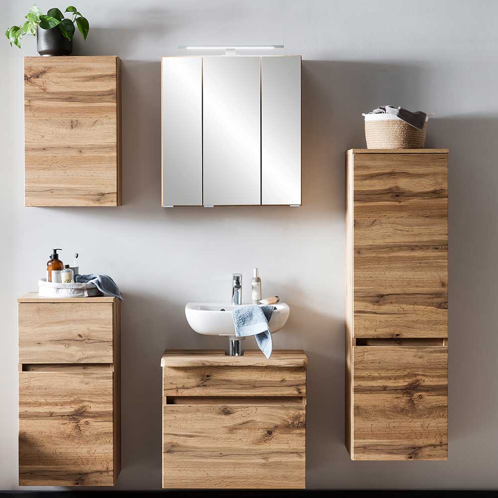 Waschbeckenschrank in Holzoptik Wildeiche - Drumias