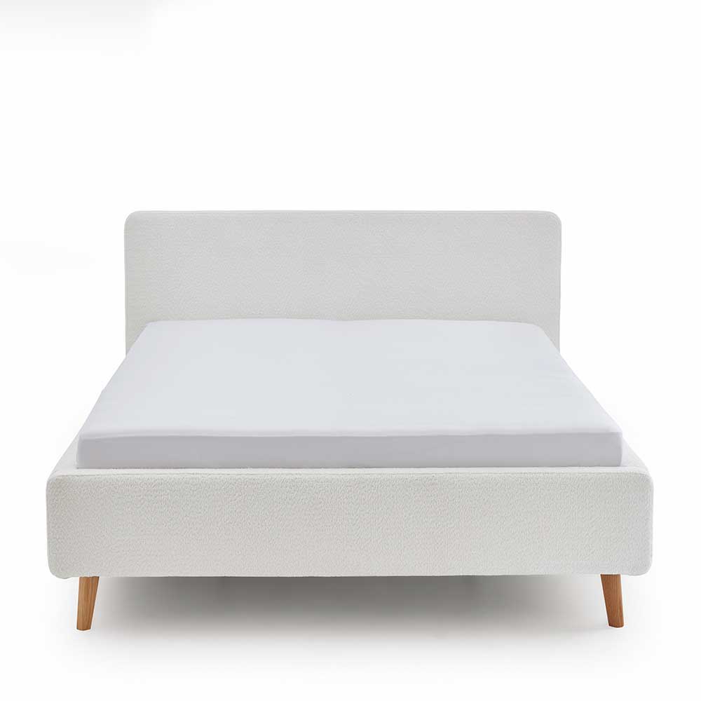Webplüsch Polsterbett in Creme - Mona