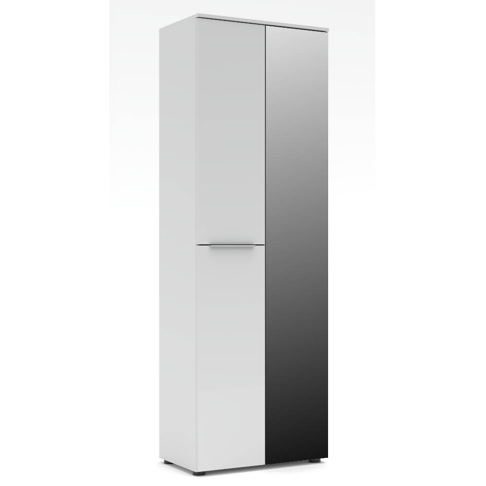 65cm breiter Garderobenschrank in Weiß - Romina
