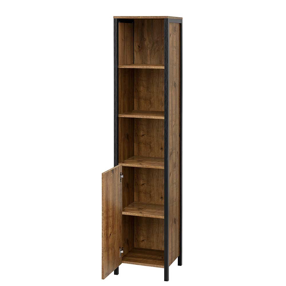 Badezimmer Hochschrank in verwitterter Holzoptik - Cosima