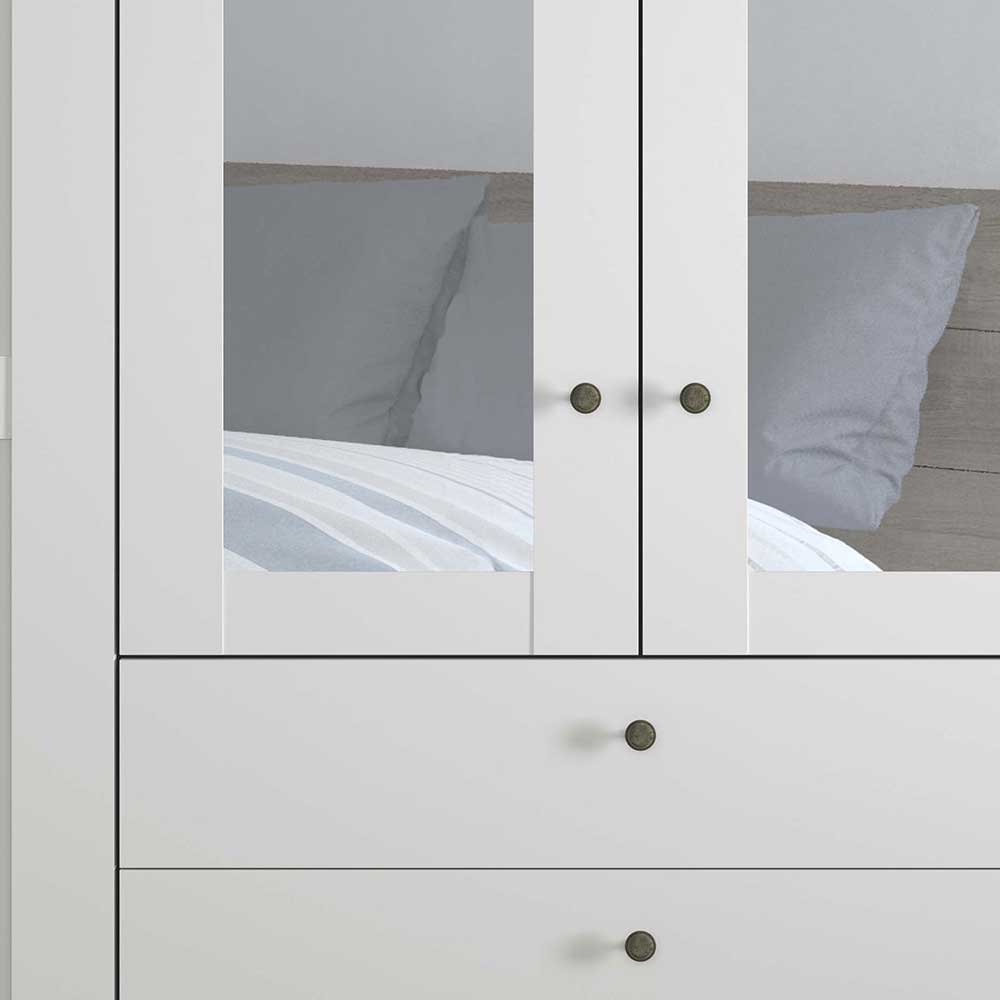 6-türiger Kleiderschrank mit drei Schubladen - Flinn