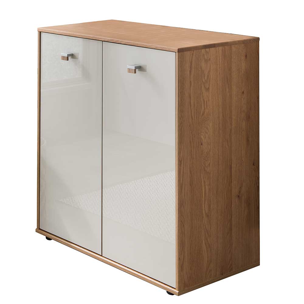 Türen-Kommode in Beige Glasfront - Emdsiva
