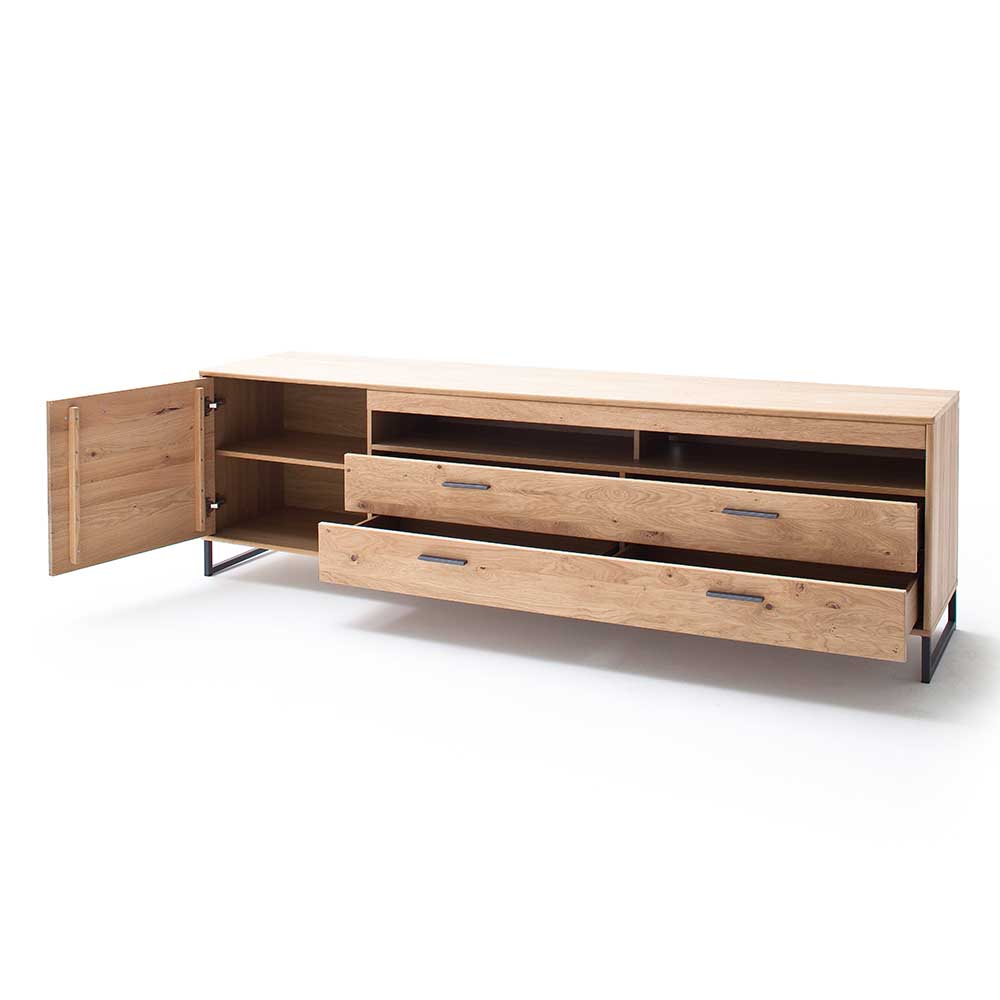 Großes Design TV Board & Wandregal - Assela (zweiteilig)