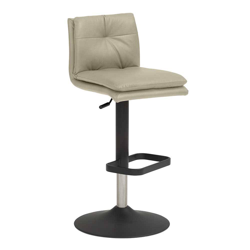 Gepolsterter Barstuhl in Taupe & Schwarz - Cantabry