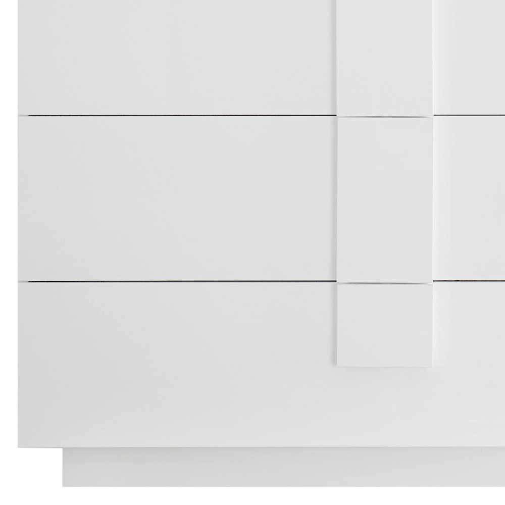 Weißes Hochglanz Sideboard mit Tür - Kerym